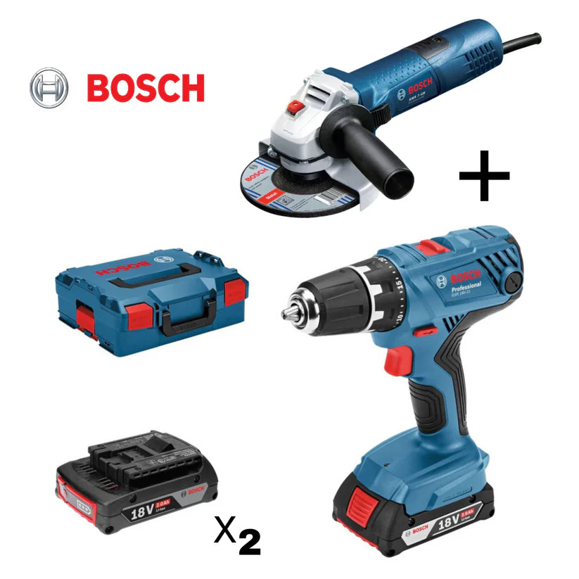 Bosch Κρουστικό Δράπανο GSB 36V-28 + Γωνιακός Τροχός GWS 7-125 720W