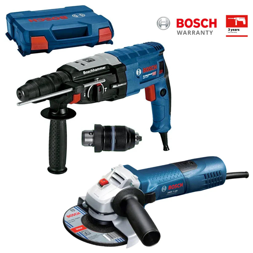 BOSCH Σκαπτικό Πιστολέτο GBH 2-28 + Γωνιακός Τροχός GWS 7-125 700W