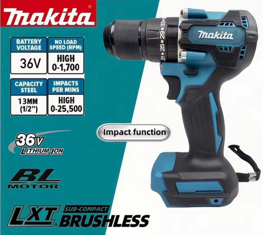 Κρουστικό Δραπανοκατσάβιδο DHP486ZR - Makita X2 Μπαταρίες 36V 8Ah Με Δώρο Κασετίνα Εργαλείων